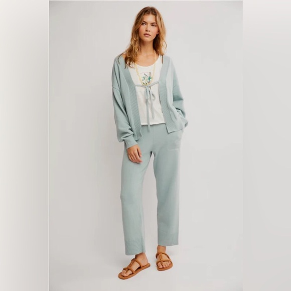 Free People Sweaters - Free People Solar Sweater TOP AND PANT SET in Icy Lake